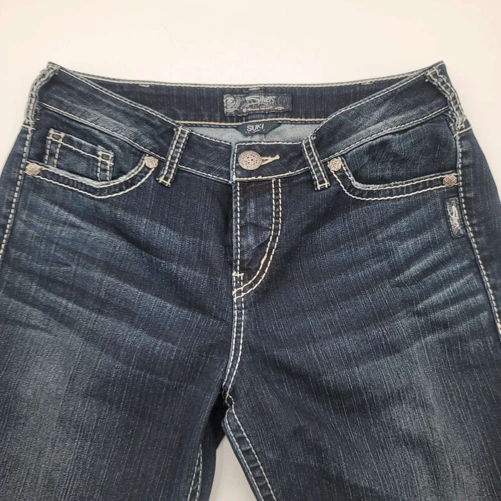 Silver Jeans Co Suki High Slim Bootcut Jeans Dark Wash Indigo W30 L35